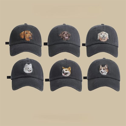 Dog Cap Baseball Embroidered