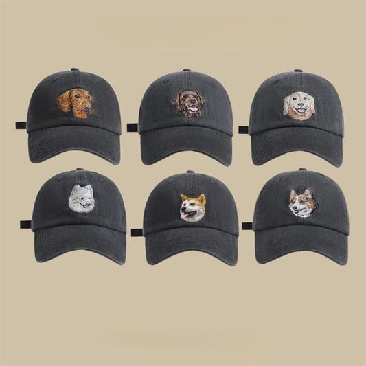 Dog Cap Baseball Embroidered
