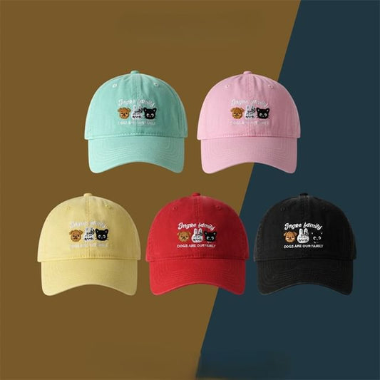 Cartoon Baseball Embroidered Cap