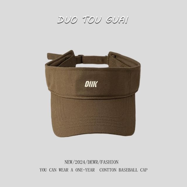 Embroidered Letter Sun Visor