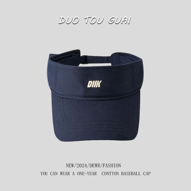 Embroidered Letter Sun Visor