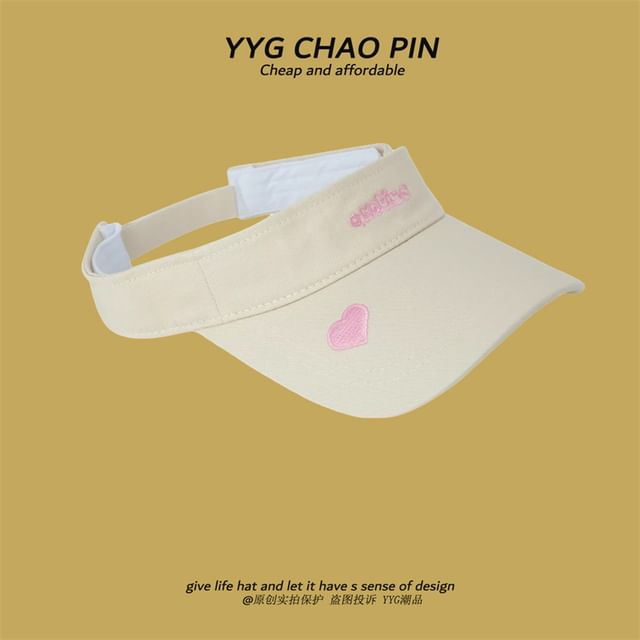 Visor Embroidered Sun Letter