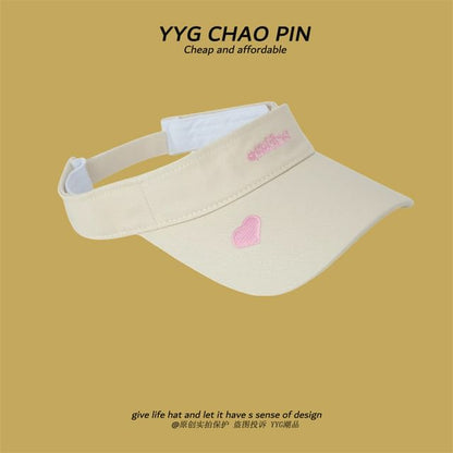 Visor Embroidered Sun Letter