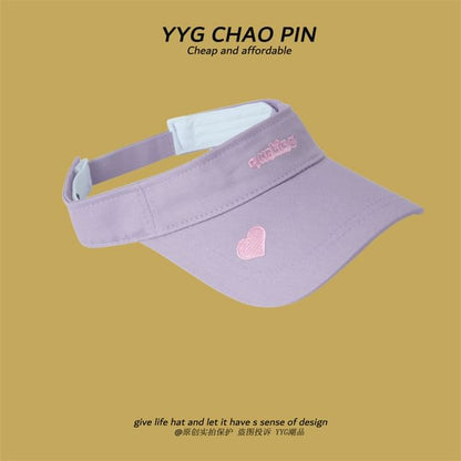 Visor Embroidered Sun Letter