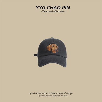 Dog Cap Baseball Embroidered