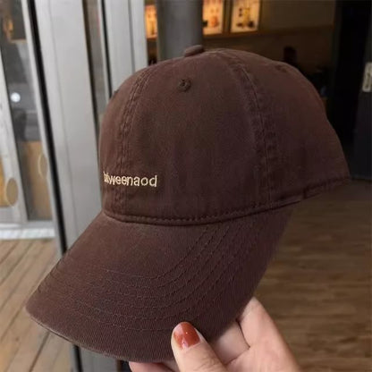 Lettering Cap Embroidered Baseball