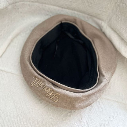 Beret Embroidered Lettering