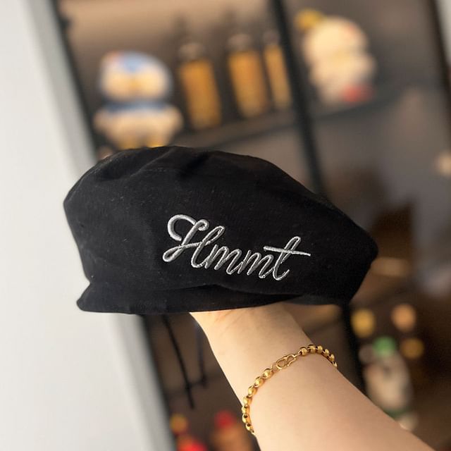 Beret Embroidered Lettering