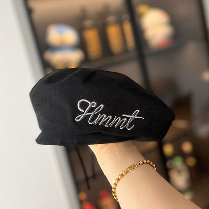 Beret Embroidered Lettering