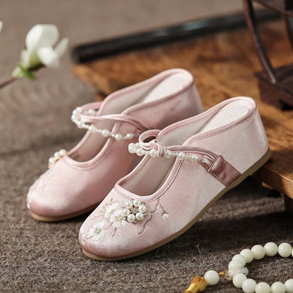 Wedge-Heel Beaded Mules