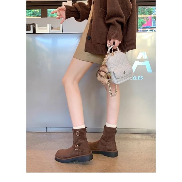 Designs) Boots Faux Buckled Suede (Various