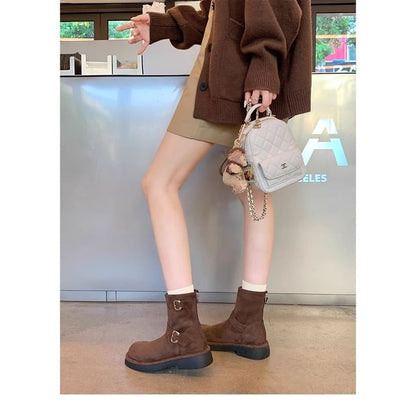 Designs) Boots Faux Buckled Suede (Various