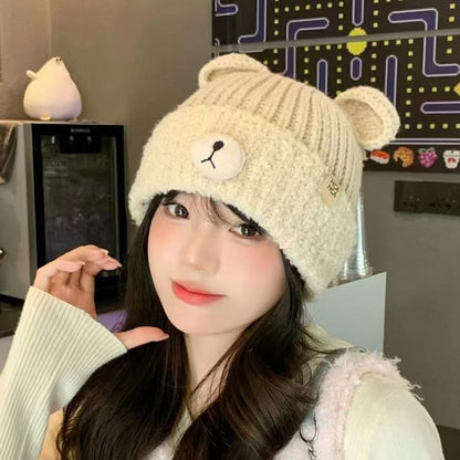 Knit Beanie Bear Ear