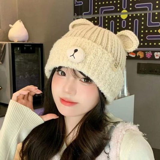 Knit Beanie Bear Ear
