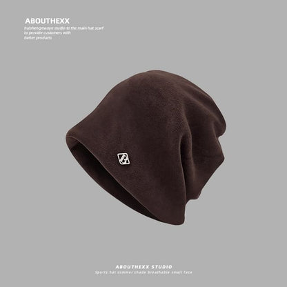 Letter B Plate Slouchy Metal Beanie
