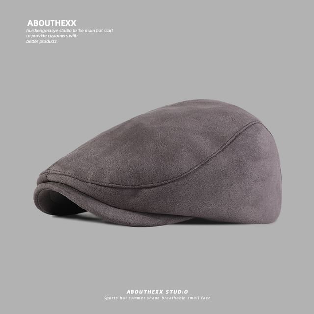 Flat Faux Suede Cap