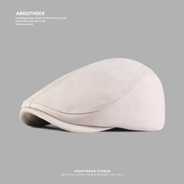 Flat Faux Suede Cap
