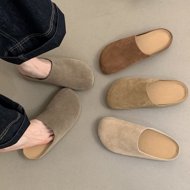 Sample Faux Suede Mules
