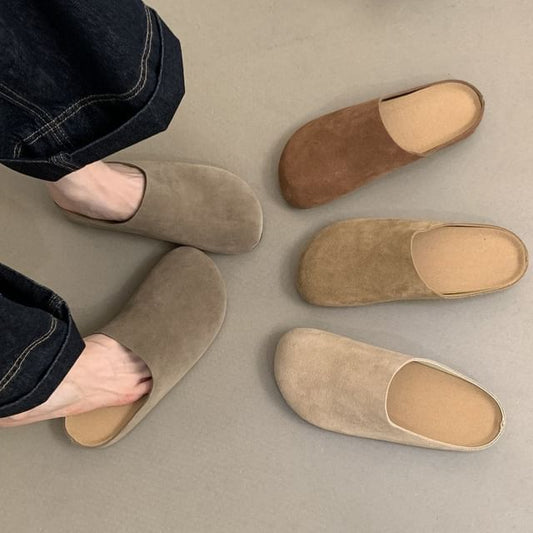 Sample Faux Suede Mules