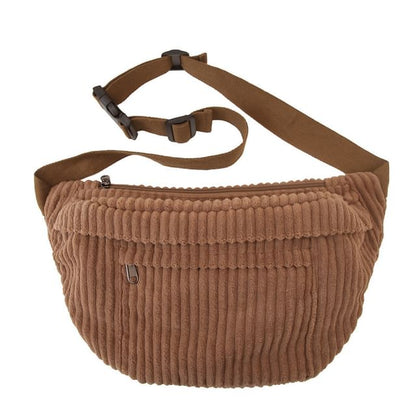 Belt Corduroy Bag Plain