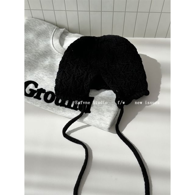 Beanie Crochet Knit Plain