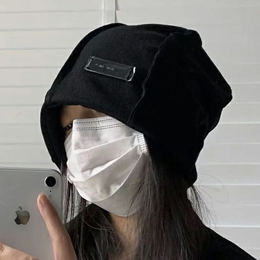Panel Ribbed Beanie Plain Knit /