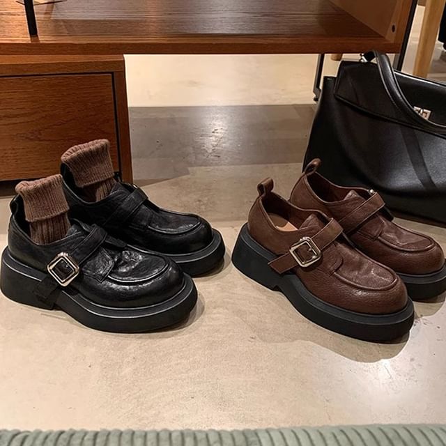 Platform Buckled Shoes