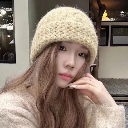 Beanie Knit Cable Plain