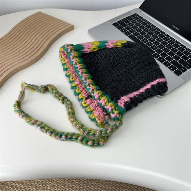Knit Balaclava Block Color