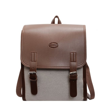 Two Backpack Flap Buckled Tone