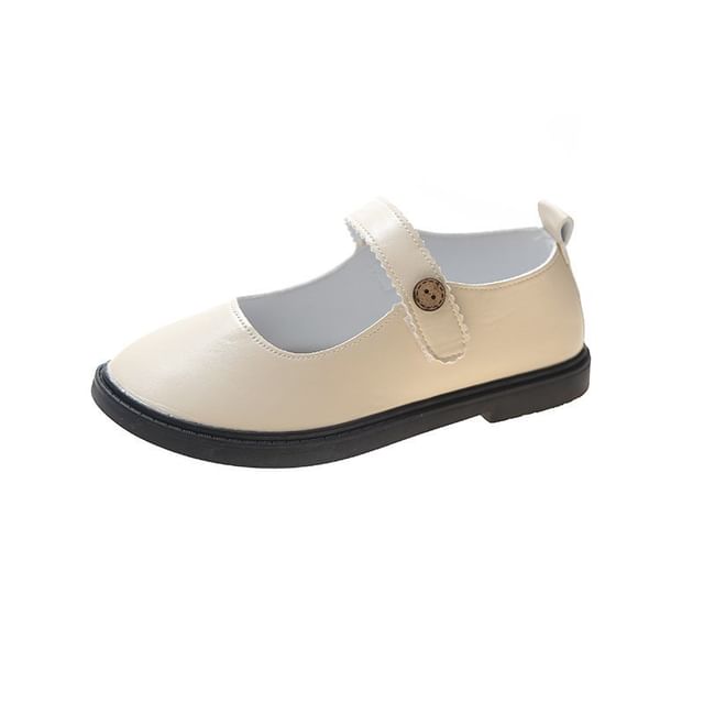 Jane Leather Faux Flats Plain Mary