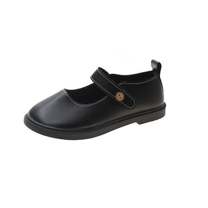 Jane Leather Faux Flats Plain Mary
