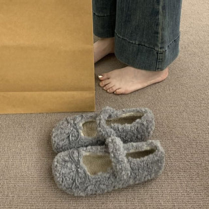 Sample Furry Plain Mary Jane Shoes