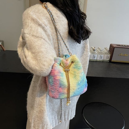 Wholesale Sample Gradient Star Print Chain Strap Bucket Bag