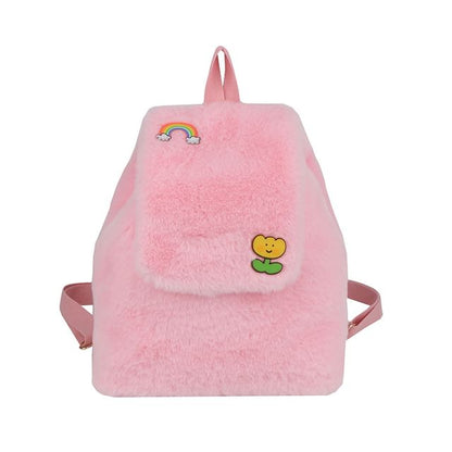 Fluffy Flap Backpack