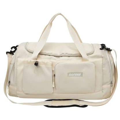 Applique Multi-Pocket Duffel Bag