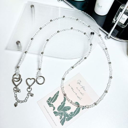 Lanyard Phone Crystal Alloy Faux Heart Buckled