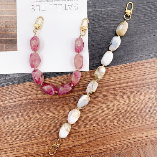Strap Faux Phone Alloy Gemstone Bead