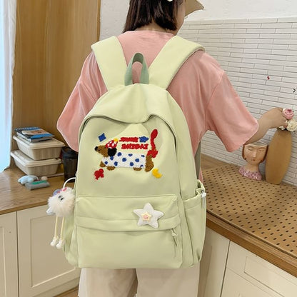 Wholesale SampleDog Embroidered Nylon Laptop Backpack / Bag Charm / Badge / Set