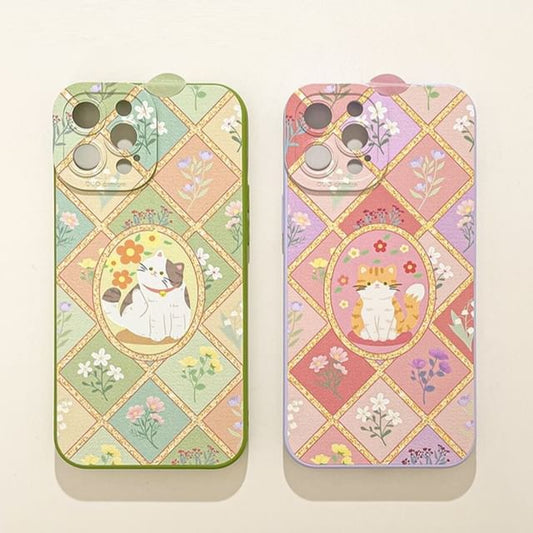 Phone Cat Case Floral