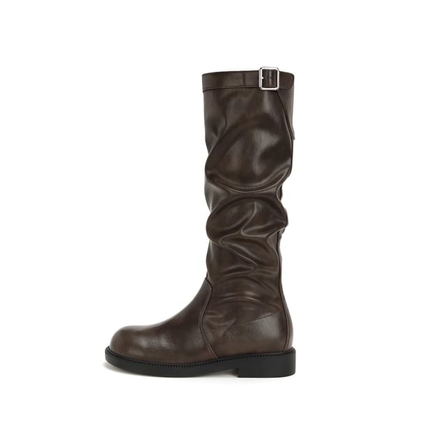 Mid Plain / Tall Calf Buckled Boots