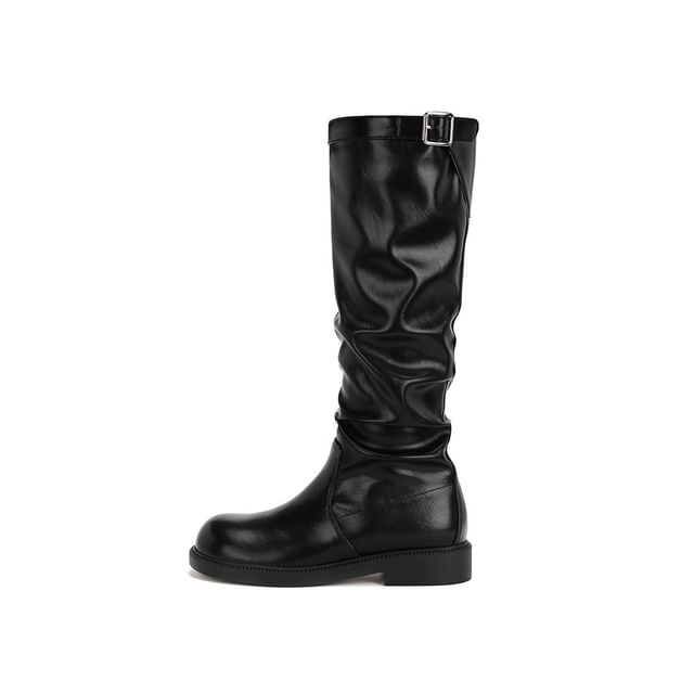 Mid Plain / Tall Calf Buckled Boots