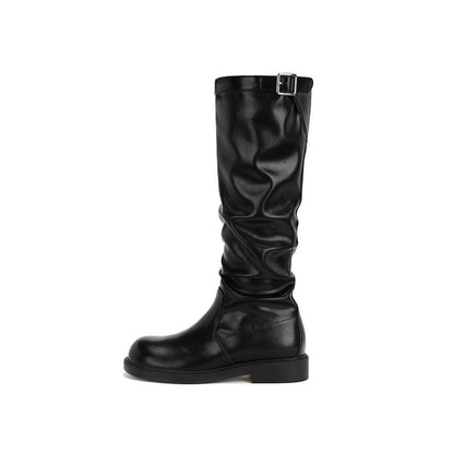 Mid Plain / Tall Calf Buckled Boots