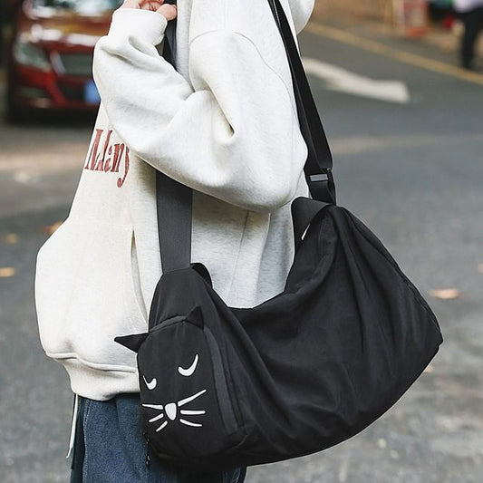 Cat Nylon Bag Messenger Print
