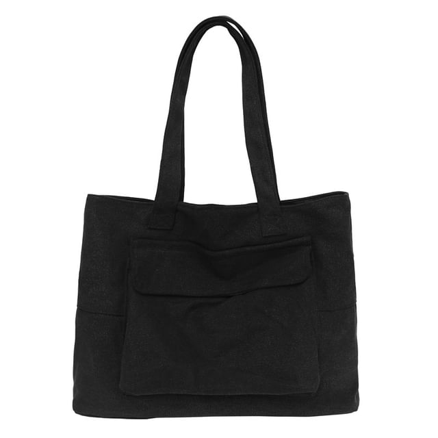 Plain Tote Canvas Flap Pocket Bag