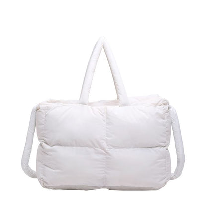 Tote Crossbody Puffer Bag Plain