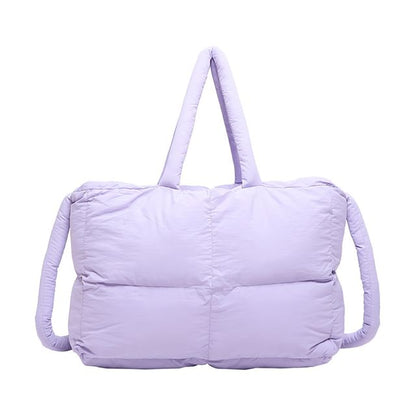 Tote Crossbody Puffer Bag Plain