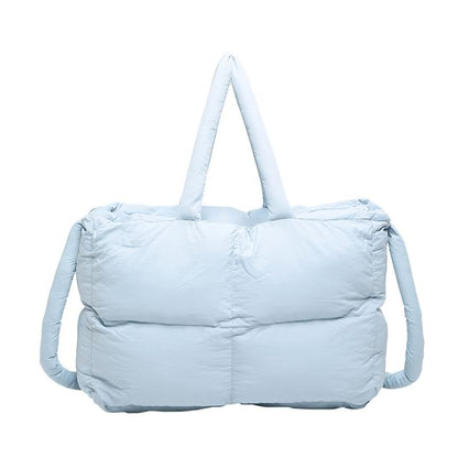 Tote Crossbody Puffer Bag Plain