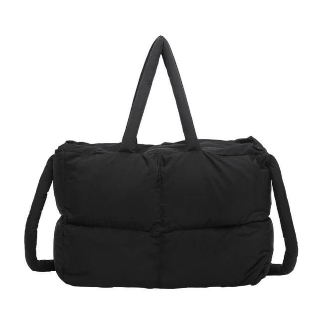 Tote Crossbody Puffer Bag Plain