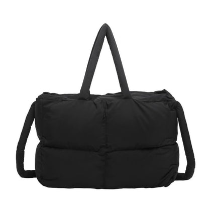 Tote Crossbody Puffer Bag Plain